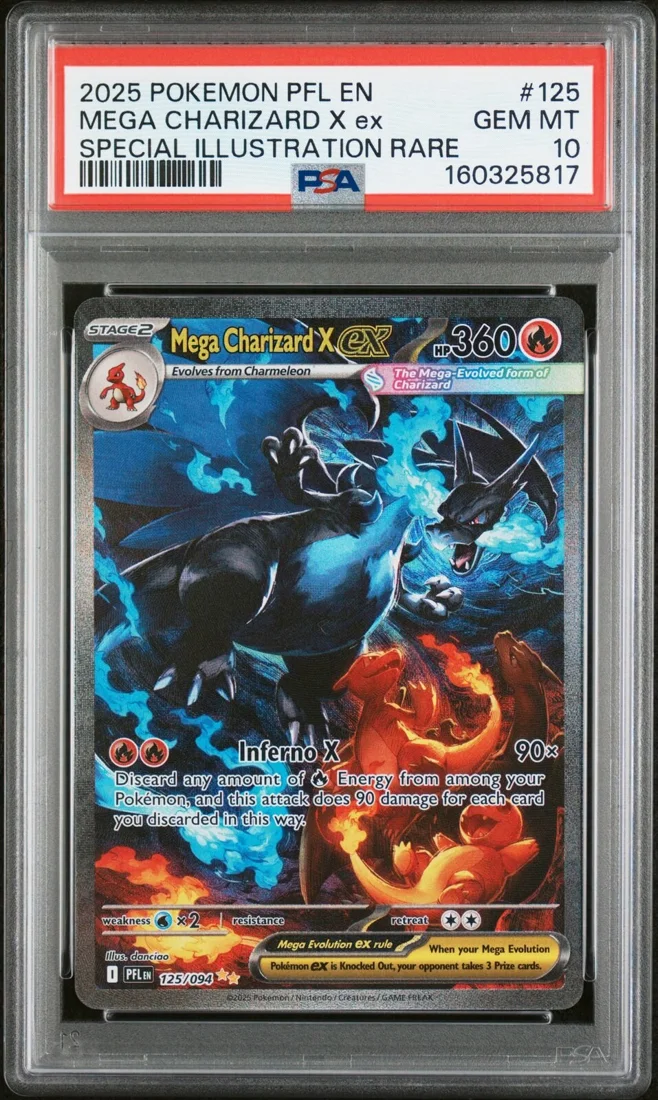 Mega Charizard X ex Special Illustration Rare en slab PSA 10 Gem Mint